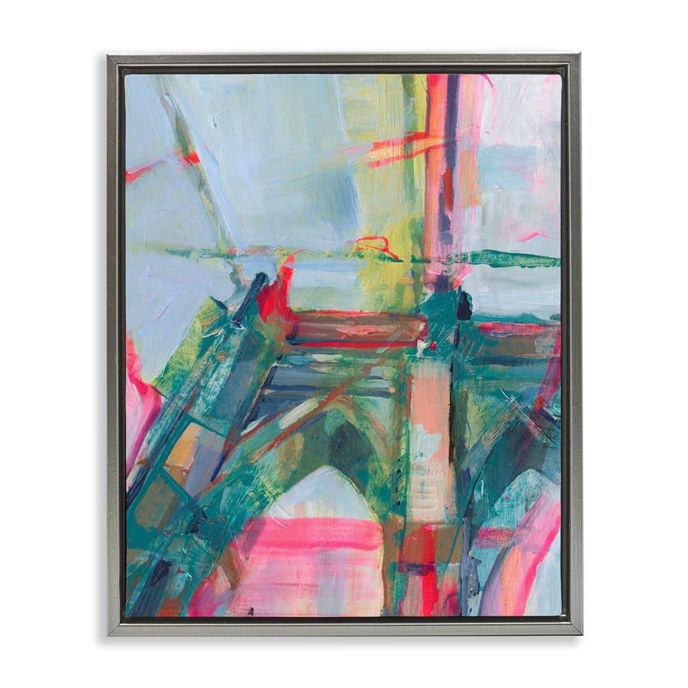 Looming Bridge Arches by Ethan Harper Gray Floater Frame Architecture Graphic Art Print 31 in. x 25 in. price history on PriceWatchPro