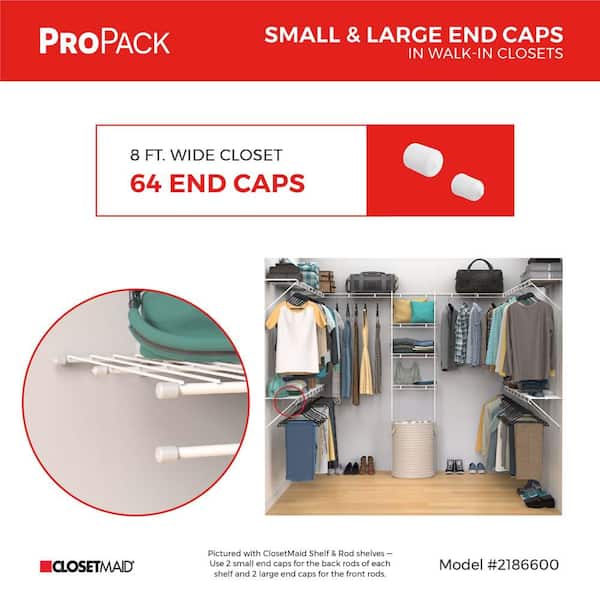 ClosetMaid ProPack Small and Large Wire Shelving End Caps (350-Piece)  2186600 - The Home Depot