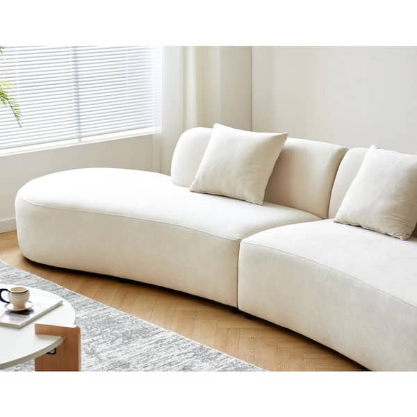 US Pride Furniture Marcane 132 in. Armless 6-Seat Half-Moon Shaped