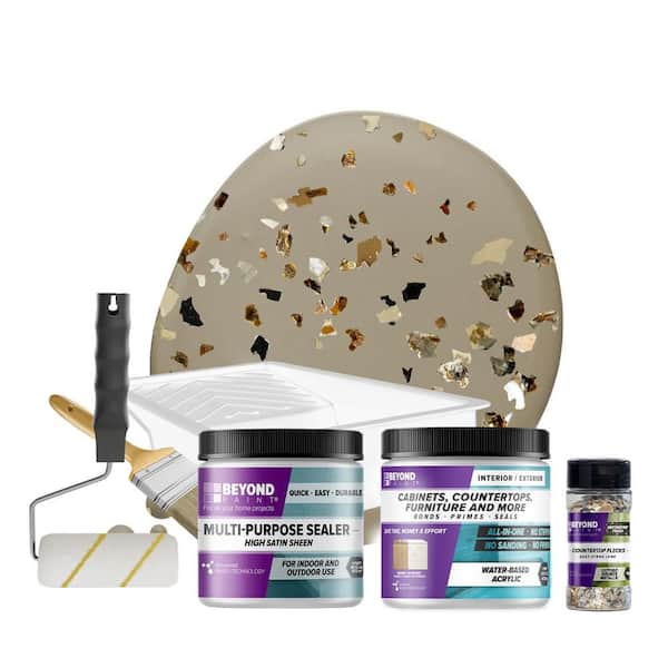 BEYOND PAINT Pebble Flat Countertop Kit with Oxford Bronze Flecks
