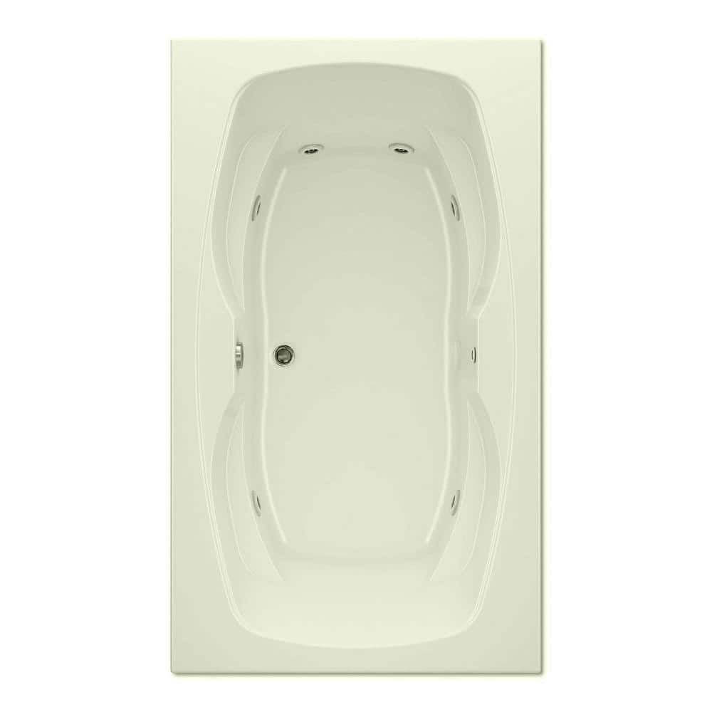 Hialeah II 72 in. Acrylic Reversible Drain Rectangular Drop-In Whirlpool B