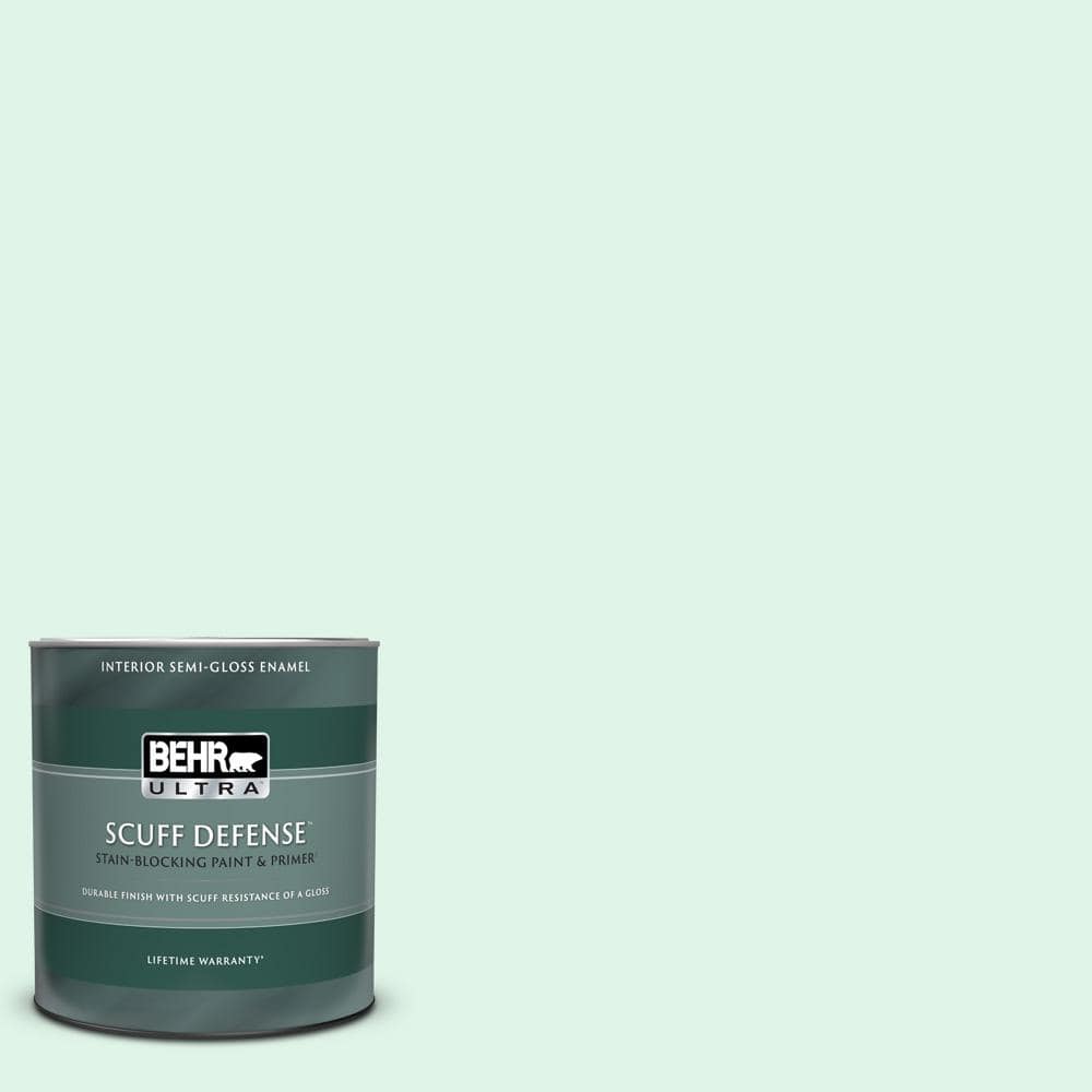 BEHR PREMIUM PLUS 1 gal. #430A-2 Seafoam Spray Hi-Gloss Enamel  Interior/Exterior Paint 805001 - The Home Depot