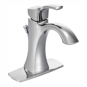 Voss Single Hole Single-Handle High-Arc Bathroom Faucet in Chrome