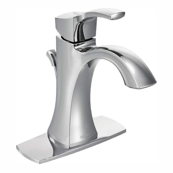 MOEN Voss Single Hole Single-Handle High-Arc Bathroom Faucet in Chrome