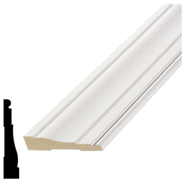 11/16 in. D x 3-1/4 in. D x 96 in. L Primed White Pine Wood Finger Joint Colonial Casing Moulding
