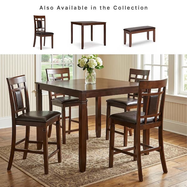 Signature DESIGN BY ASHLEY Bennox 5-Piece Square Brown Wood Top