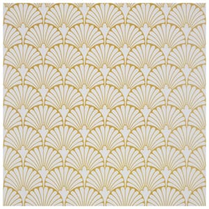 Art Deco Manhattan White 11-3/4 in. x 11-3/4 in. Porcelain Floor and Wall Take Home Tile Sample