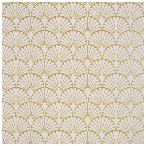 Merola Tile Art Deco Manhattan White 11-3/4 in. x 11-3/4 in. Porcelain Floor and Wall Take Home Tile Sample