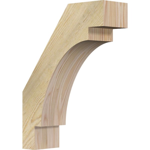 Ekena Millwork 4"W x 12"D x 16"H Merced Rough Sawn Knee Brace, Douglas Fir