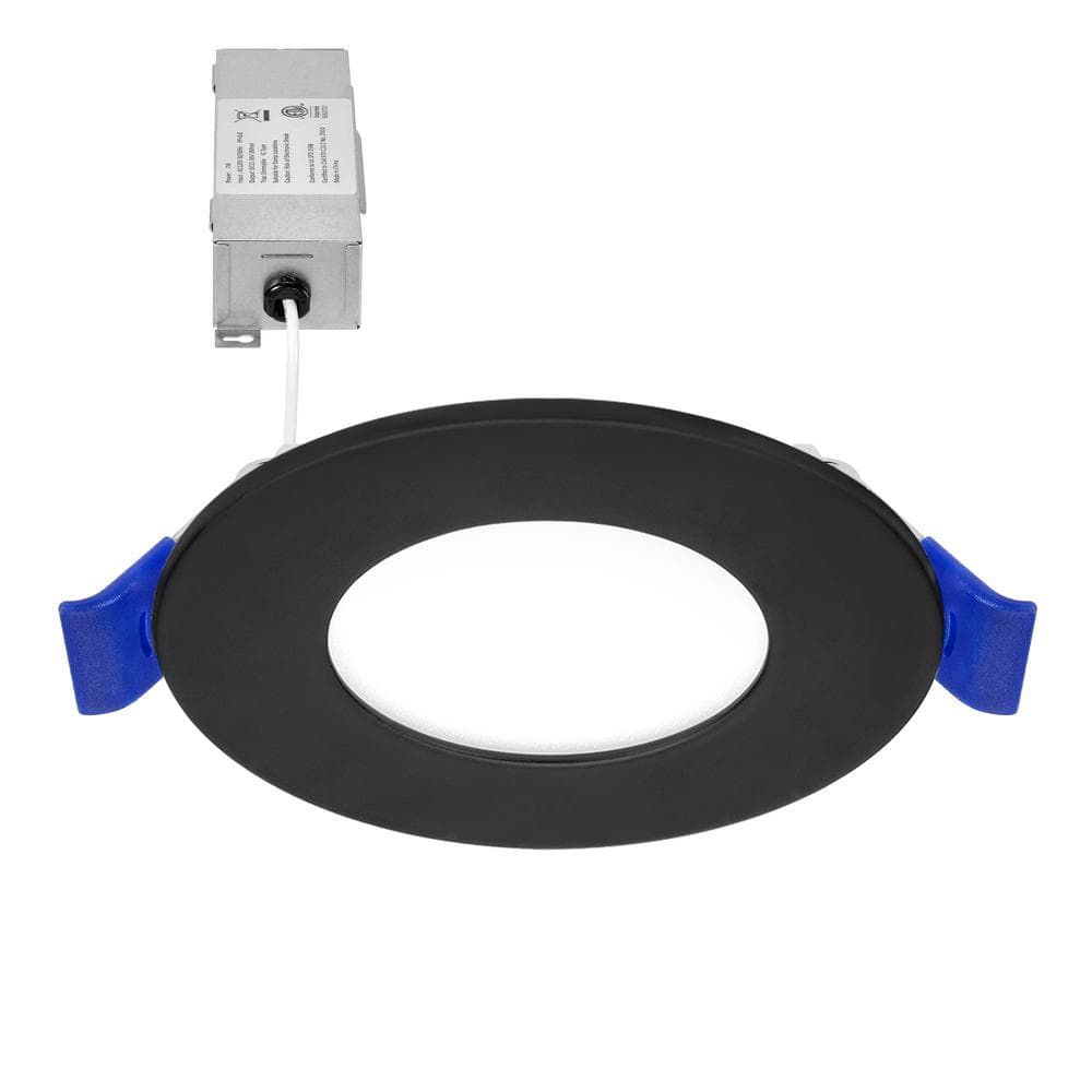 Black 3-Inch Ultra-Thin Aluminum LED Recessed Downlight