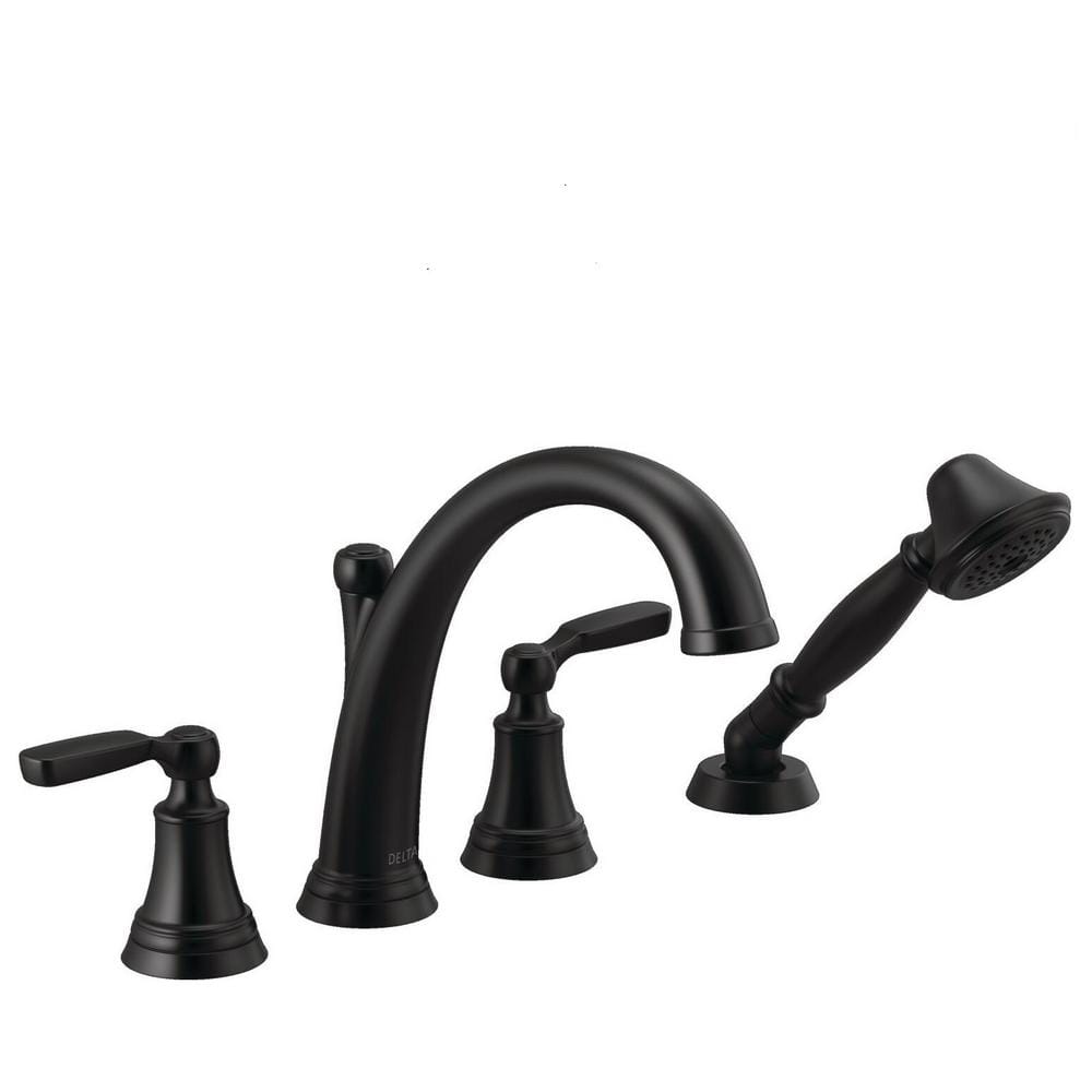 Delta Woodhurst 2Handle Deck Mount Roman Tub Faucet Trim Kit in Matte
