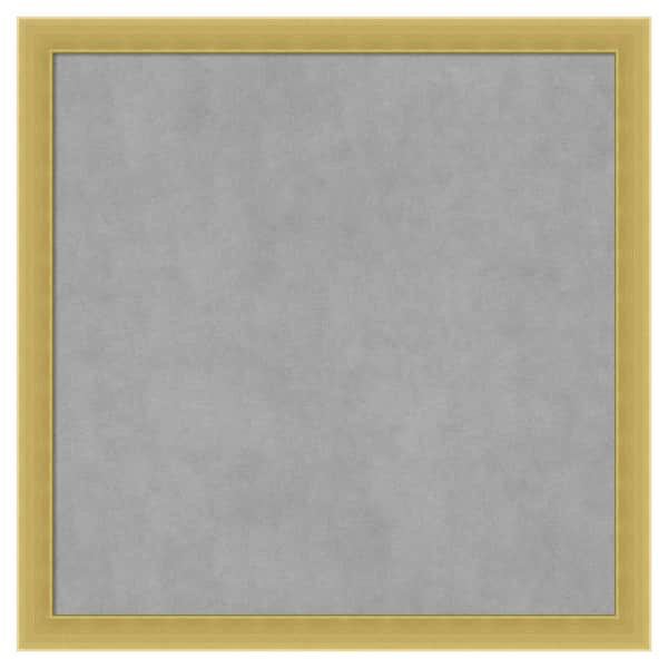 Amanti Art Svelte Polished Gold 13 in. x 13 in. Framed Magnetic Board