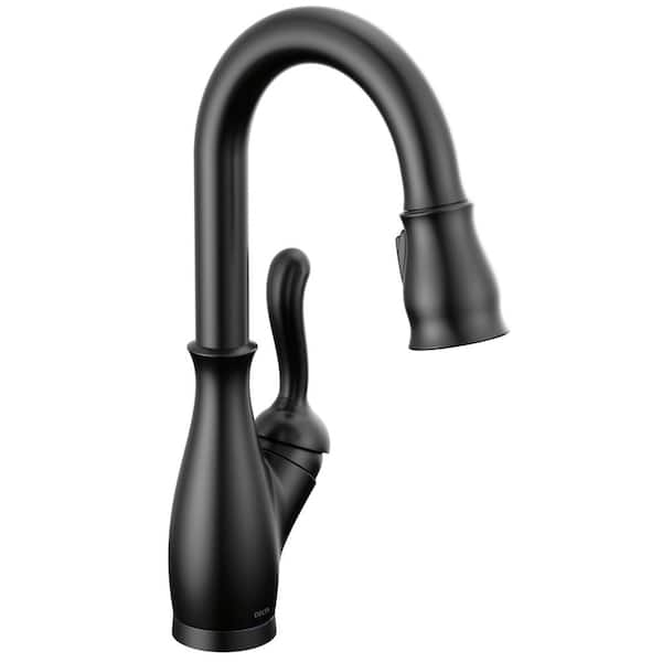 Delta Leland Touch2O with Touchless Technology Single Handle Bar Faucet in Matte Black