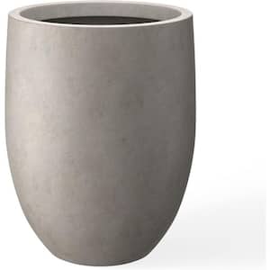 Pudgy 15.9 in. L x 15.9 in. W x 21.7 in. H 15 qts. Weathered Concrete Indoor/Outdoor Concrete Planter 1 (-Pack)