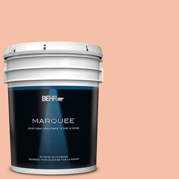 BEHR MARQUEE 5 gal. Home Decorators Collection #HDC-SP14-4 Heirloom Apricot Satin Enamel Exterior Paint & Primer