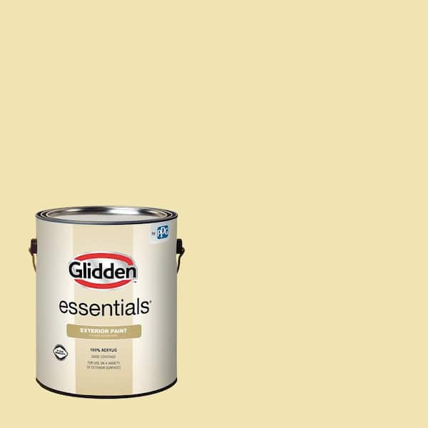 Glidden Essentials 1 gal. PPG1108-3 Butter Cookie Satin Exterior Paint