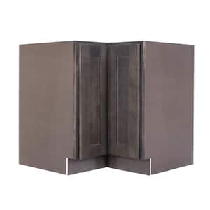 Lancaster Shaker Assembled 33 in. x 34.5 in. x 24 in. Base Lazy Susan Cabinet in Vintage Charcoal