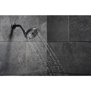 Statement VES 1-Spray Patterns with 1.5 GPM 6 in. Wall Mount Fixed Shower Head in Matte Black