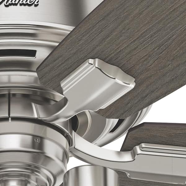 Hunter - Bennett 52 in. LED Indoor Brushed Nickel Ceiling Fan with 3-Light Kit and Handheld Remote Control