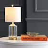 JONATHAN Y Duncan 20.5 in. Brass/Clear Glass/Metal LED Table Lamp ...