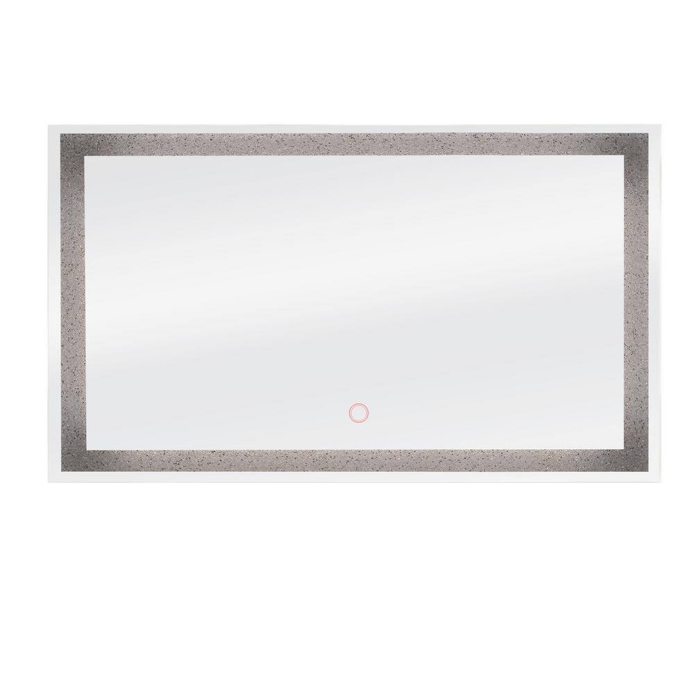 Edison Frameless Rectangular LED Bathroom Vanity Mirror, 60" x 35"