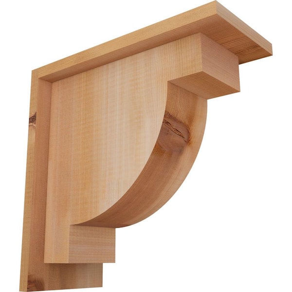 Ekena Millwork 5-1/2 in. x 12 in. x 12 in. Western Red Cedar Alpine Smooth Corbel with Backplate