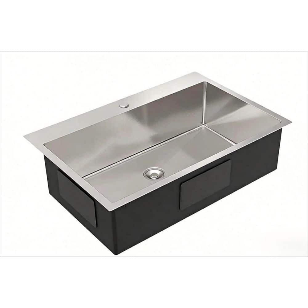 30 in. Drop-In Single Bowl 18 Gauge Stainless Steel Kitchen Sink price history on PriceWatchPro