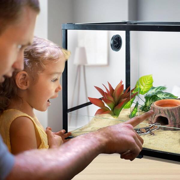 Oyezvary 3 in 1 Resin Reptile Hide Cave with Detachable Base and