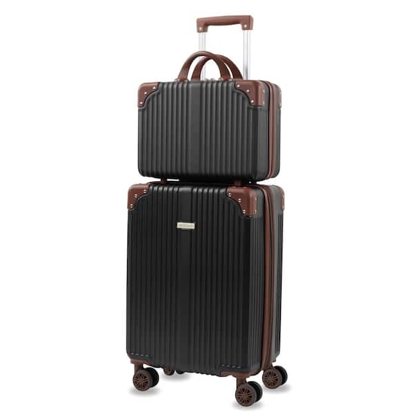 PUICHE Tresor 2-Piece Black Carry-On Weekender Expandable Spinner
