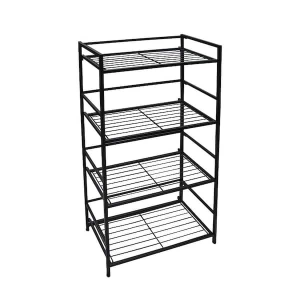 Flipshelf 4-Shelf Wide 26.5 in. W x 43 in. H x 12 in. D Steel Shelf