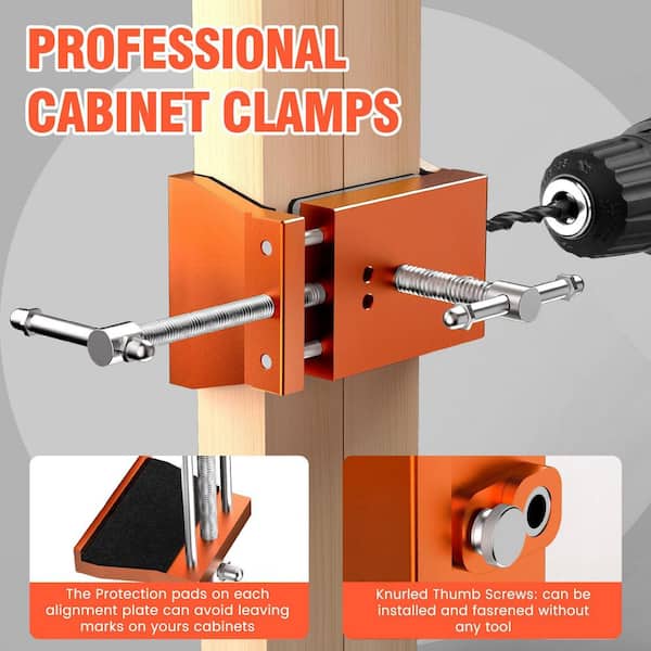 TOOLS TYPE-C QUAD フィン ハニカム　4枚セット Numhew 2-Pack Orange Aluminum Alloy Cabinet Clamps, Cabinet Face