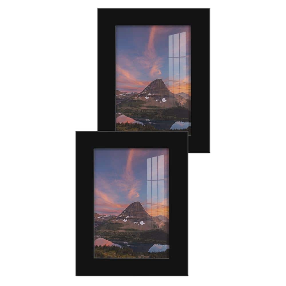 Wexford Home Modern 3.5 in. x 5 in. Black Picture Frame (Set of 2 ...