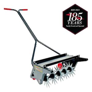Brinly 18 in. Push Spike Aerator with 3D Steel Tines and Weight Tray