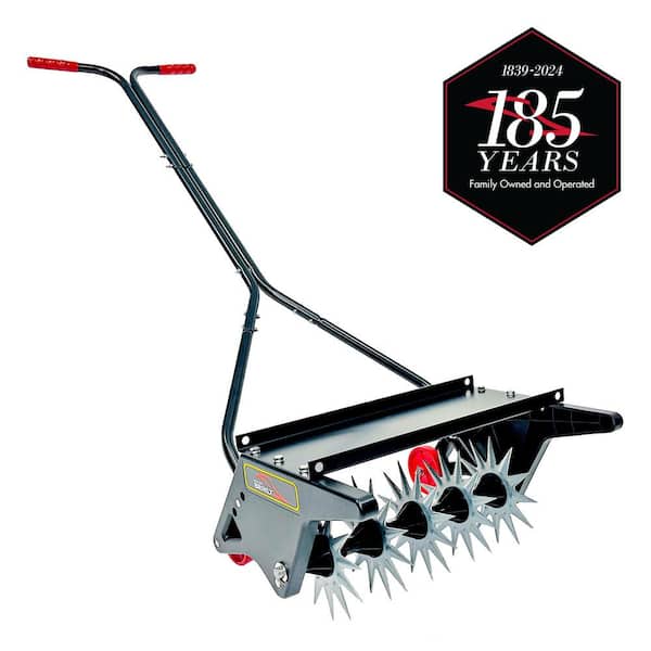 Brinly-Hardy Brinly 18 in. Push Spike Aerator with 3D Steel Tines and Weight Tray
