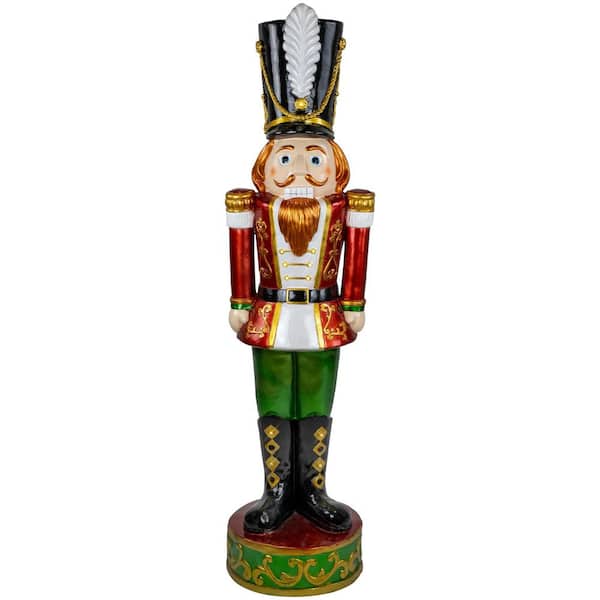 Commercial Christmas Nutcracker Soldier with Decorative Base-5.25'-Red and Green