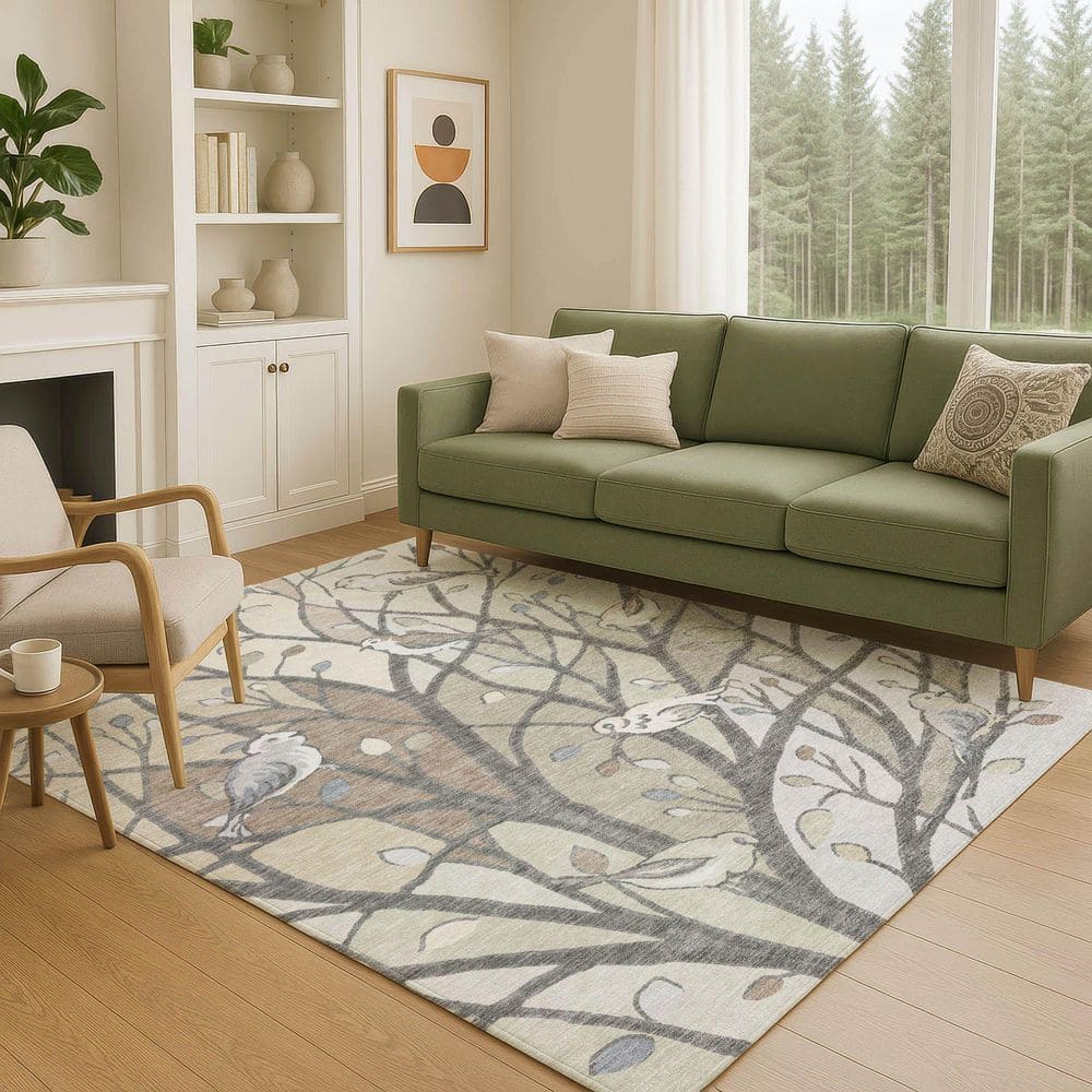 Chantille Machine Washable Indoor/Outdoor Abstract ACN2336 Beige 3 ft. x 5 ft. Area Rug price history on PriceWatchPro