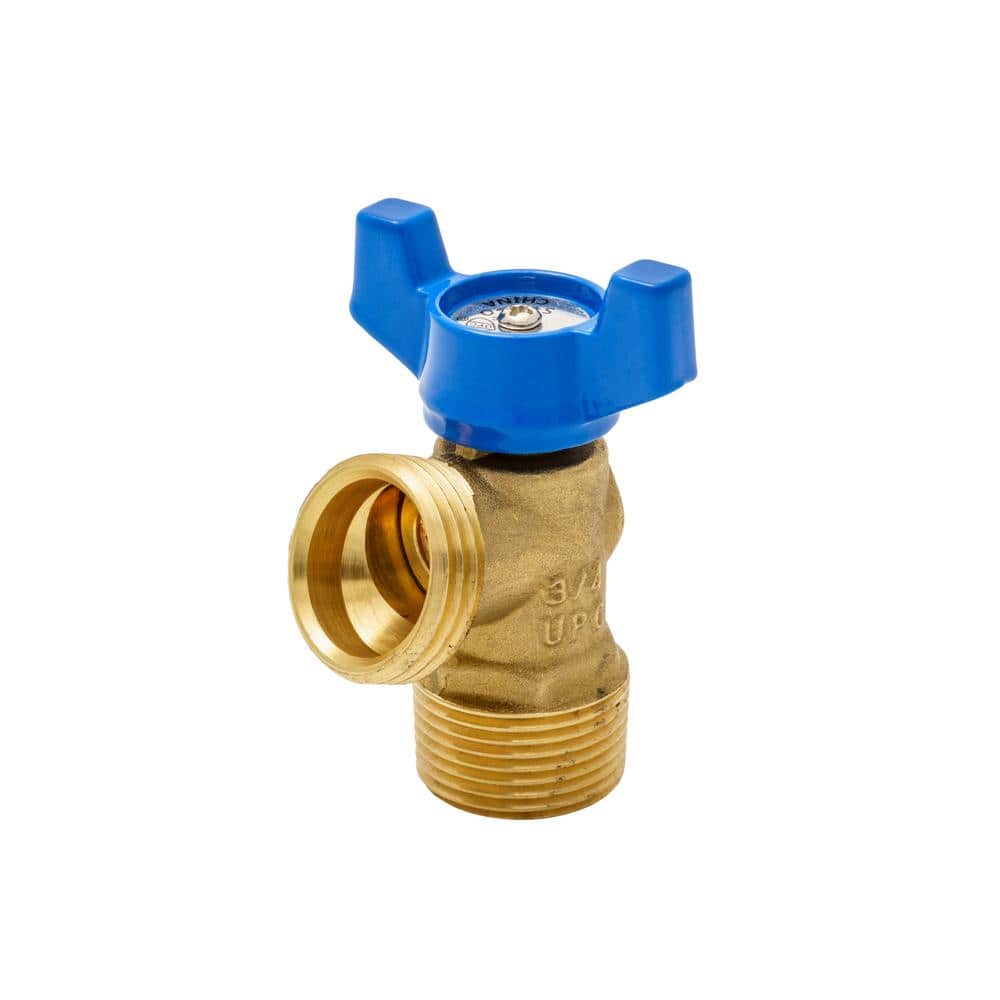 Everbilt 3/4 in. x 3/4 in. MPT x MHT Brass Quarter-Turn Male Boiler Drain  Valve 102-054EB - The Home Depot