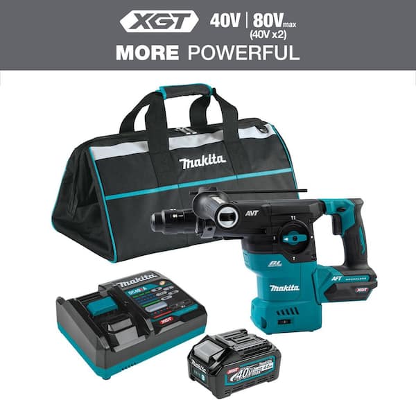 40-Volt maximum XGT Brushless Cordless 1-3/16 in. Rotary Hammer Kit, with Interchangeable Chuck AWS Capable (4.0Ah)