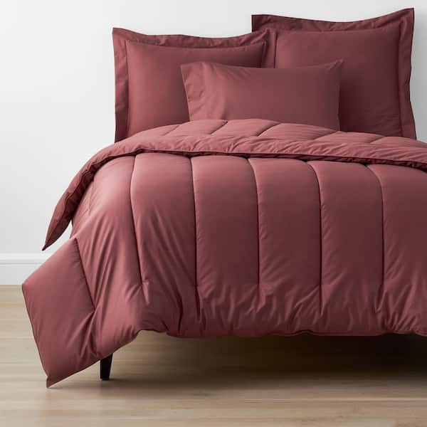 The Company Store Company Cotton Wrinkle-Free Mulberry Twin Sateen Comforter