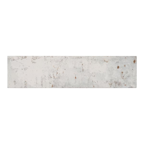 ANDOVA Serenite Vantage White/Brown 4 in. x 15 3/4 in. Smooth Ceramic Subway Floor and Wall Tile (11 sq. ft./Case)