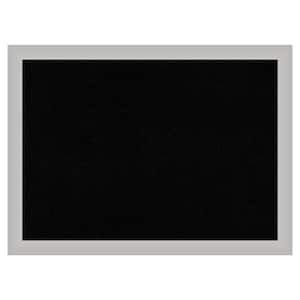 Low Luster Silver Wood Framed Black Corkboard 31 in. x 23 in. Bulletin Board Memo Board