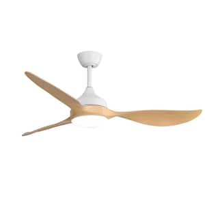 56 in. Integrated LED Indoor/Outdoor White Ceiling Fan with Light Kit and Remote Included