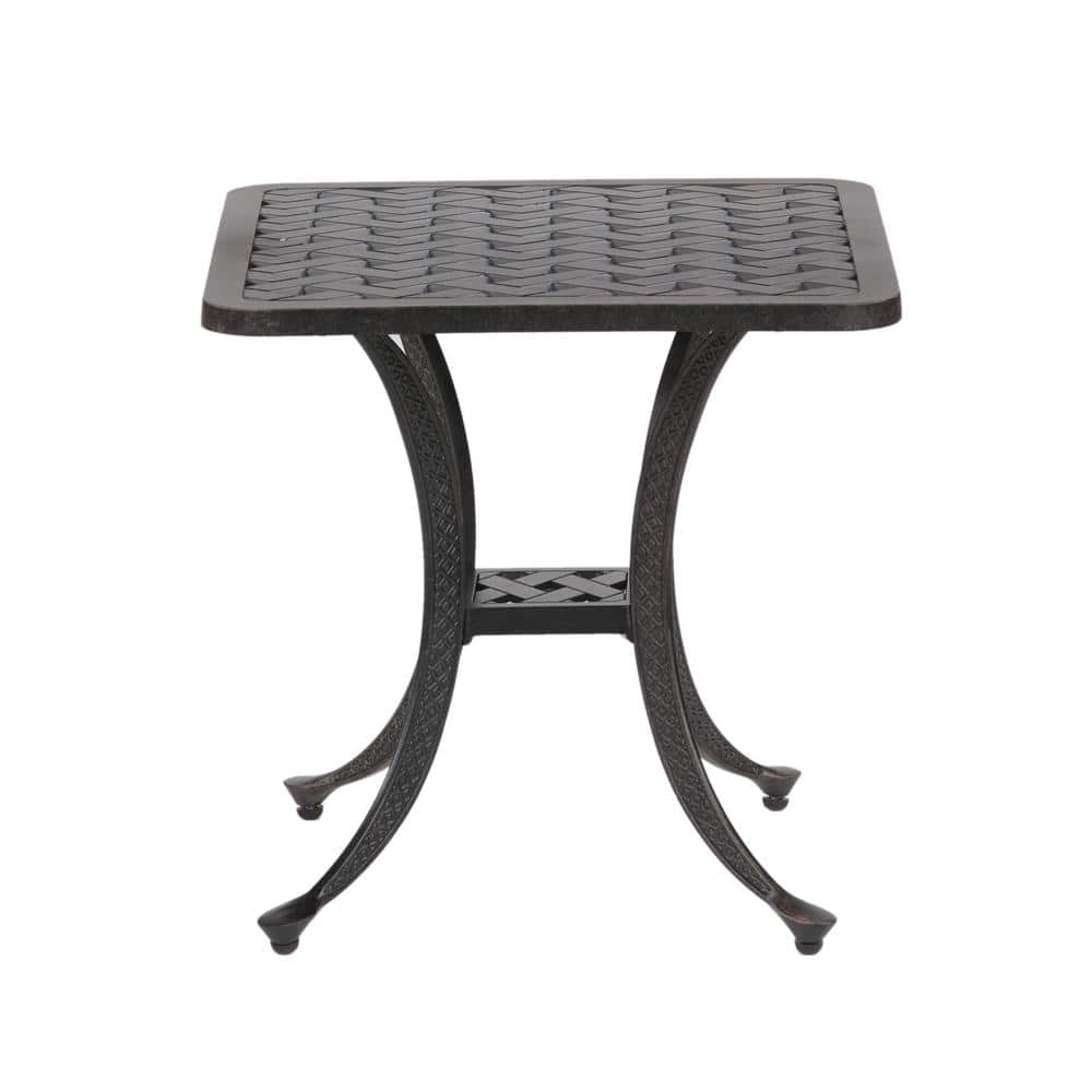 cenadinz Dark Lava Bronze Aluminum Outdoor Side Table HB01053824 The