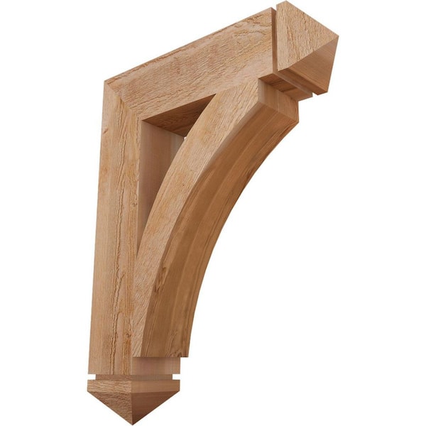 Ekena Millwork 6 in. x 34 in. x 26 in. Western Red Cedar Thorton Arts and Crafts Rough Sawn