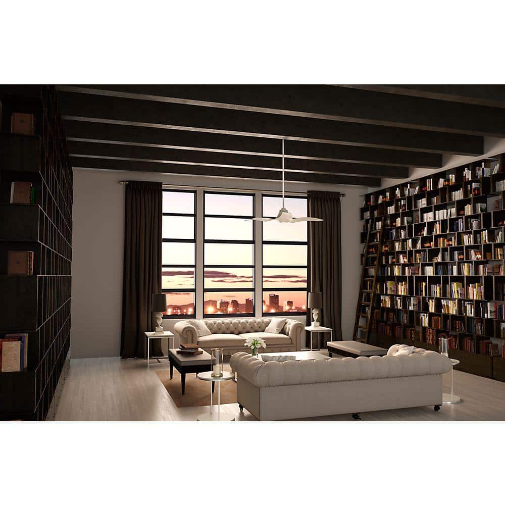 Stingray 60 in. Integrated LED Indoor Porcelain White Ceiling Fan with Light price history on PriceWatchPro