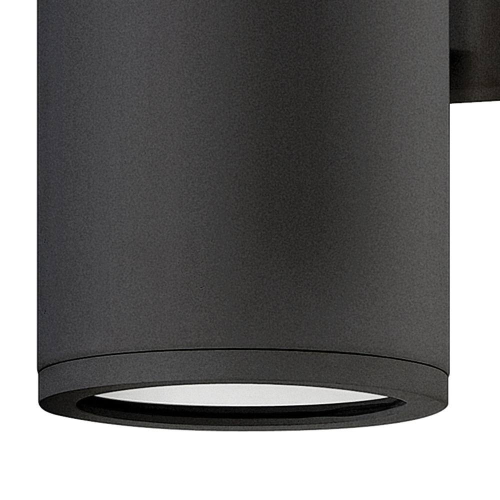 Silo Black 12" Outdoor Wall Sconce with Etched Glass