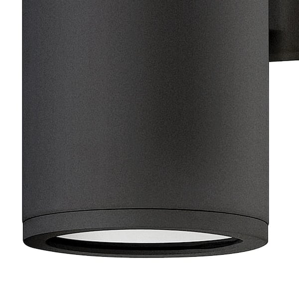 HINKLEY - Silo 2-Light GU10 LED Black Hardwired Outdoor Wall Lantern Sconce