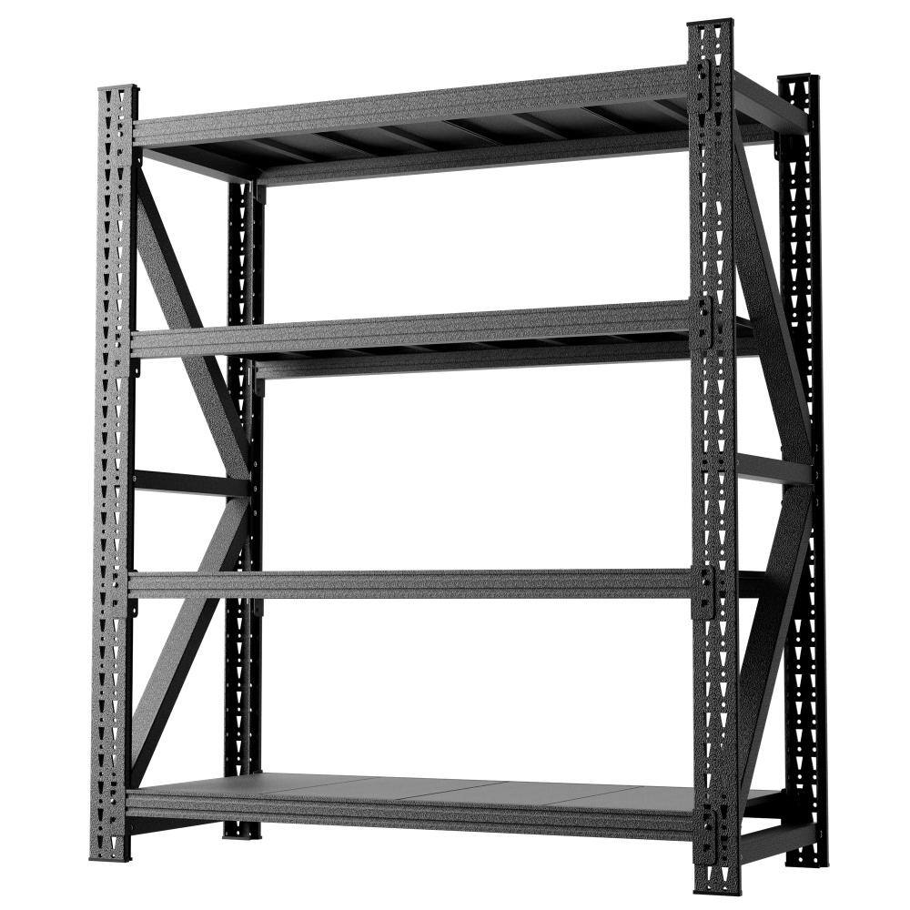 4 Tiers Industrial Duty Steel Adjustable Garage Storage Shelving Unit in Black (59 in. W x 69 in. H x 23.7 in. D) price history on PriceWatchPro