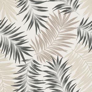 Orleans Jungle Leaf Beige Textured Non-pasted Wallpaper (Cover 56 sq. ft.)