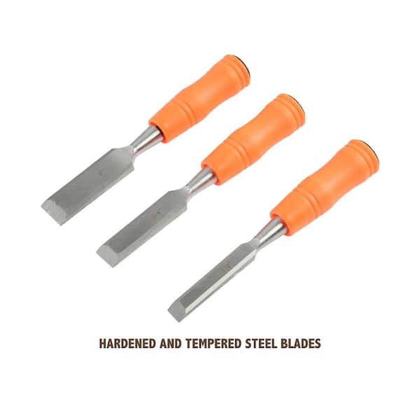 Allied Tools® 63001 - 3-piece 1/2 to 1 Woodworking Chisel Set